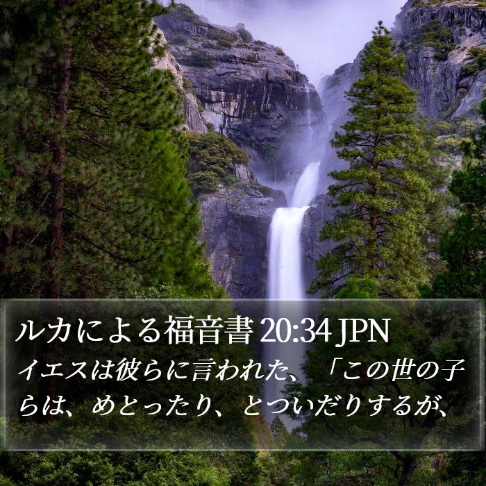 ルカによる福音書 20:34 JPN Bible Study