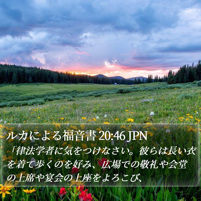 ルカによる福音書 20:46 JPN Bible Study