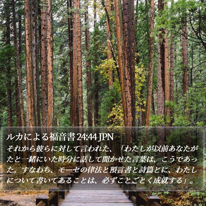 ルカによる福音書 24:44 JPN Bible Study