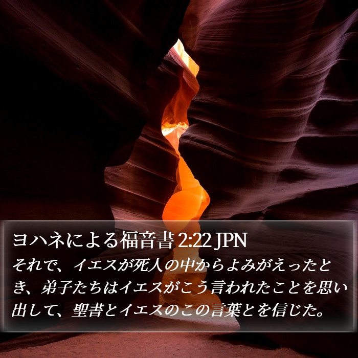 ヨハネによる福音書 2:22 JPN Bible Study