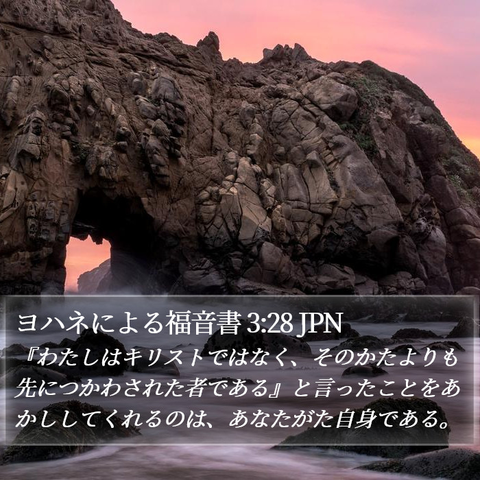ヨハネによる福音書 3:28 JPN Bible Study