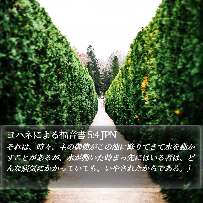 ヨハネによる福音書 5:4 JPN Bible Study