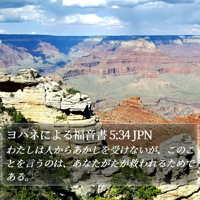 ヨハネによる福音書 5:34 JPN Bible Study