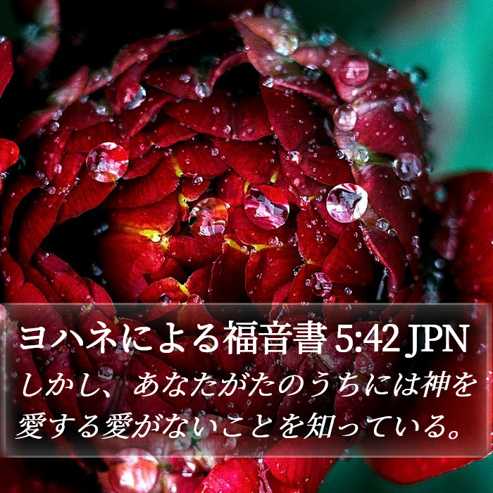ヨハネによる福音書 5:42 JPN Bible Study