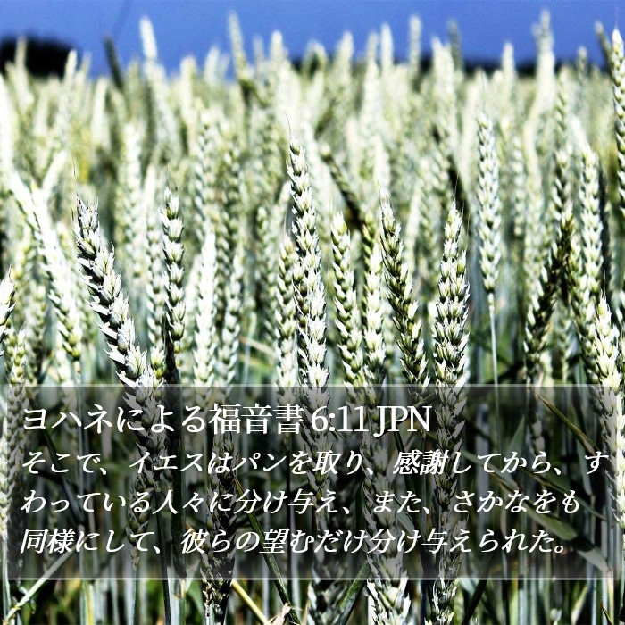 ヨハネによる福音書 6:11 JPN Bible Study