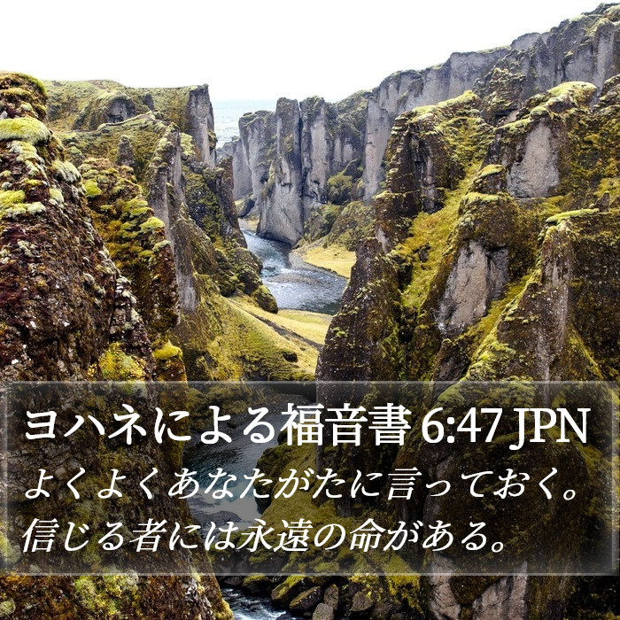 ヨハネによる福音書 6:47 JPN Bible Study