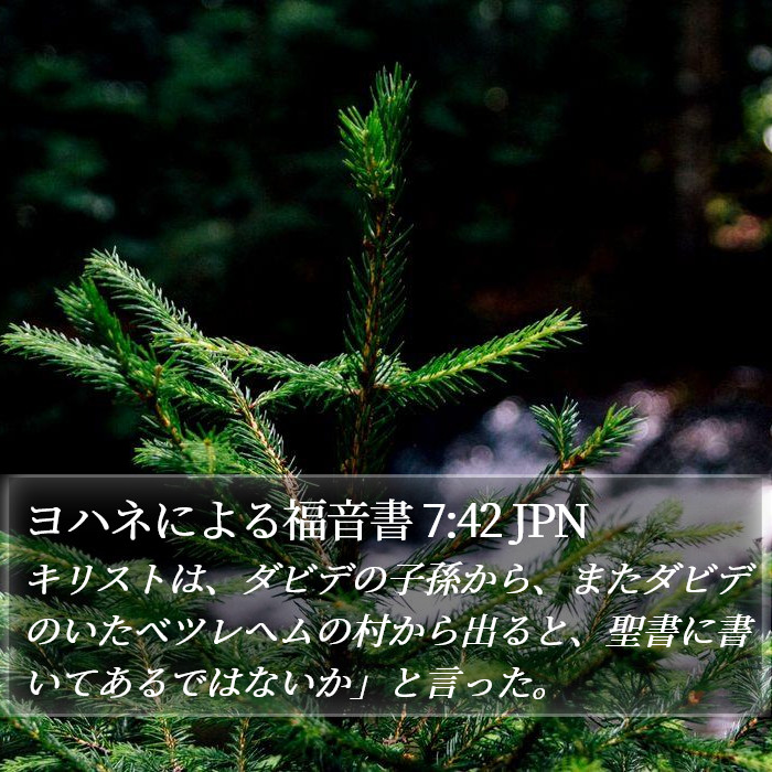 ヨハネによる福音書 7:42 JPN Bible Study