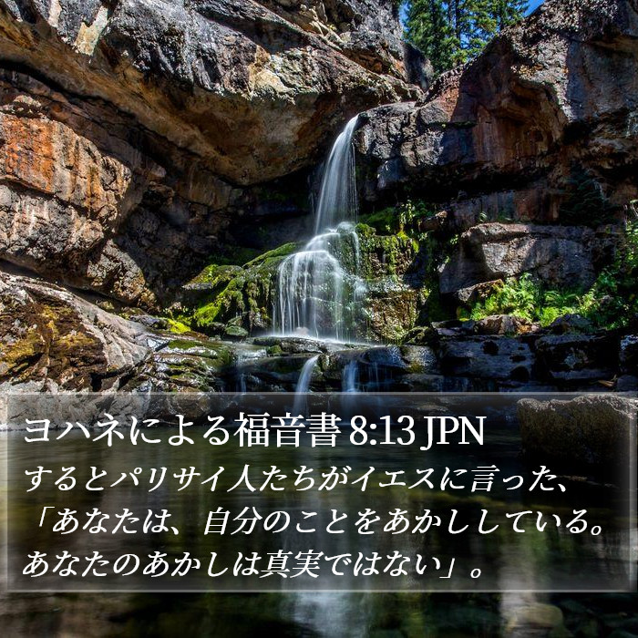 ヨハネによる福音書 8:13 JPN Bible Study