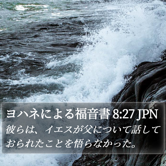 ヨハネによる福音書 8:27 JPN Bible Study