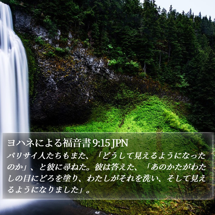 ヨハネによる福音書 9:15 JPN Bible Study