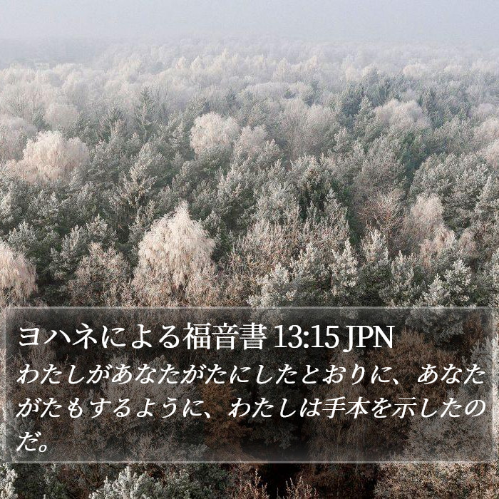 ヨハネによる福音書 13:15 JPN Bible Study