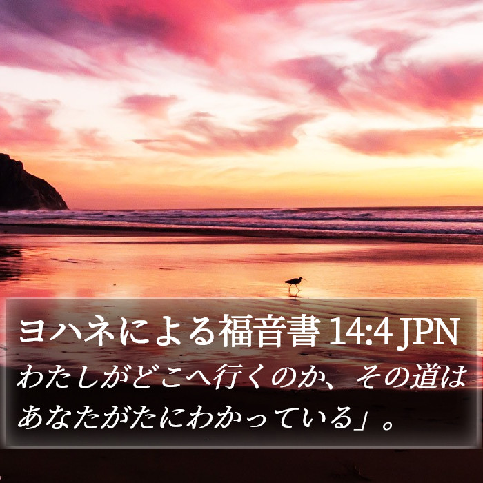 ヨハネによる福音書 14:4 JPN Bible Study
