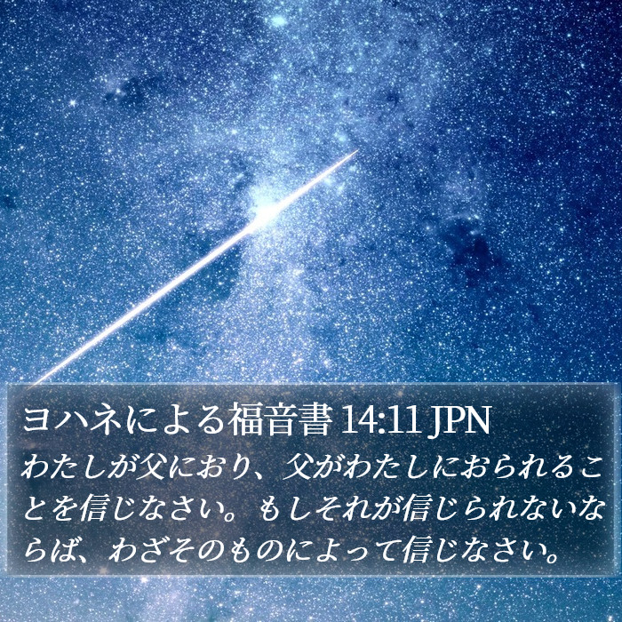 ヨハネによる福音書 14:11 JPN Bible Study