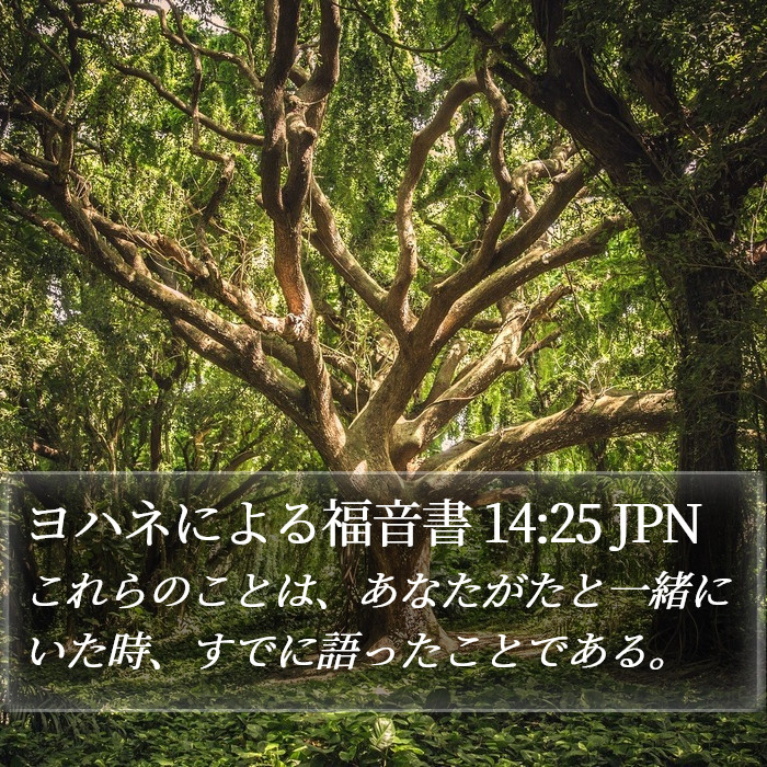 ヨハネによる福音書 14:25 JPN Bible Study