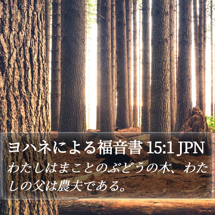 ヨハネによる福音書 15:1 JPN Bible Study