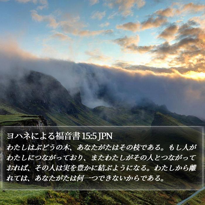 ヨハネによる福音書 15:5 JPN Bible Study