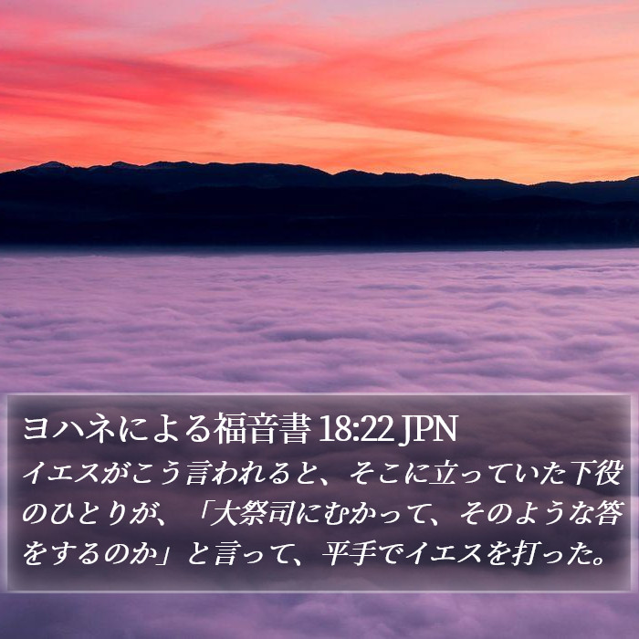 ヨハネによる福音書 18:22 JPN Bible Study