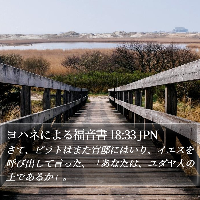 ヨハネによる福音書 18:33 JPN Bible Study