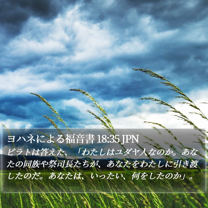 ヨハネによる福音書 18:35 JPN Bible Study