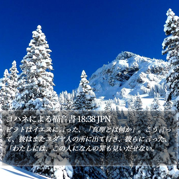 ヨハネによる福音書 18:38 JPN Bible Study