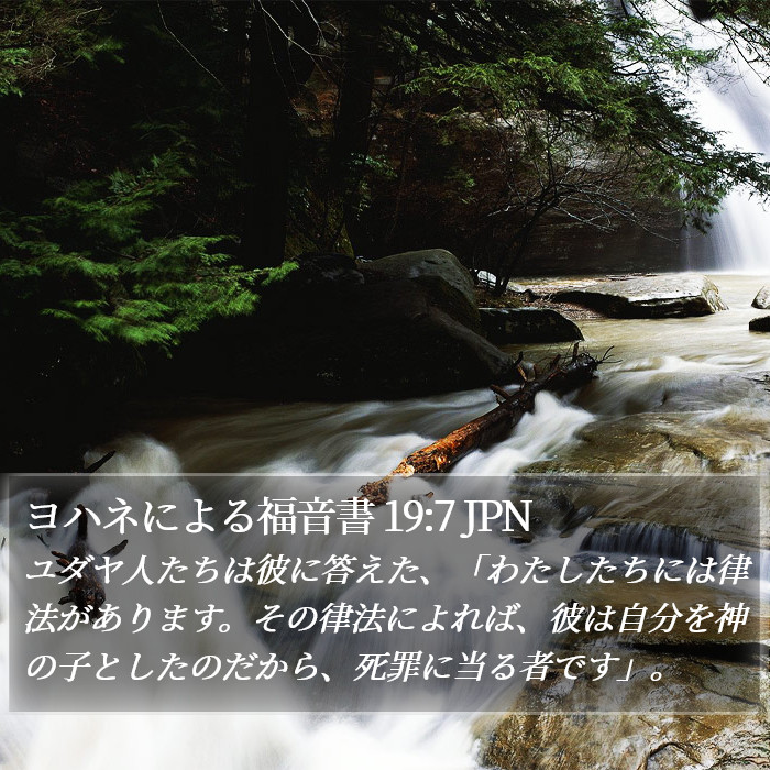 ヨハネによる福音書 19:7 JPN Bible Study