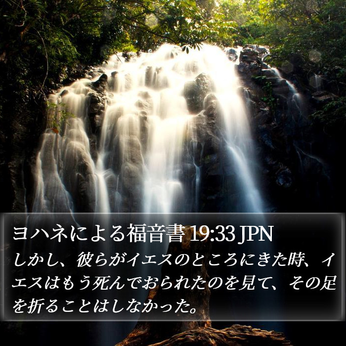 ヨハネによる福音書 19:33 JPN Bible Study