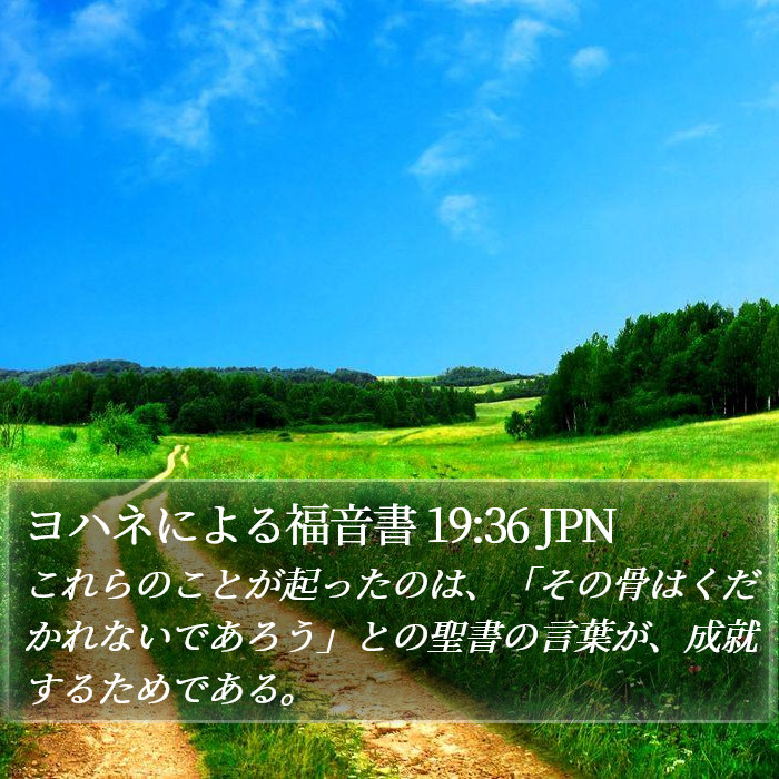 ヨハネによる福音書 19:36 JPN Bible Study