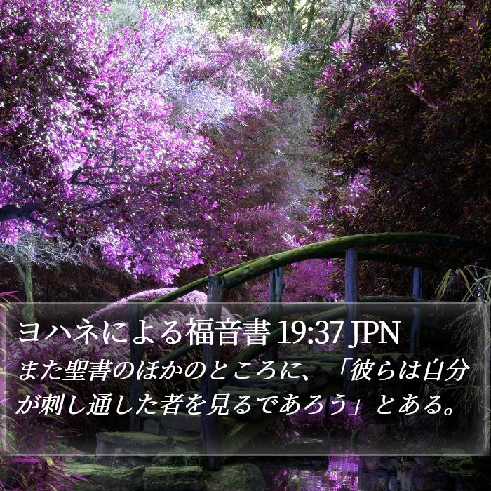 ヨハネによる福音書 19:37 JPN Bible Study