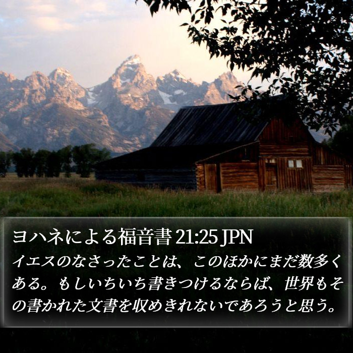 ヨハネによる福音書 21:25 JPN Bible Study