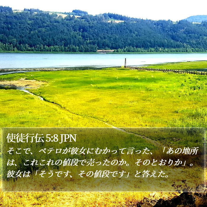 使徒行伝 5:8 JPN Bible Study