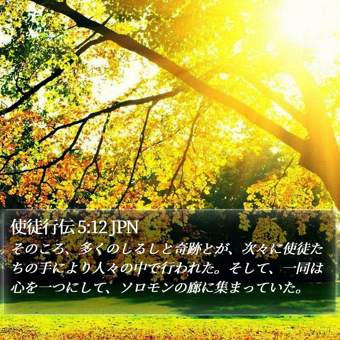 使徒行伝 5:12 JPN Bible Study