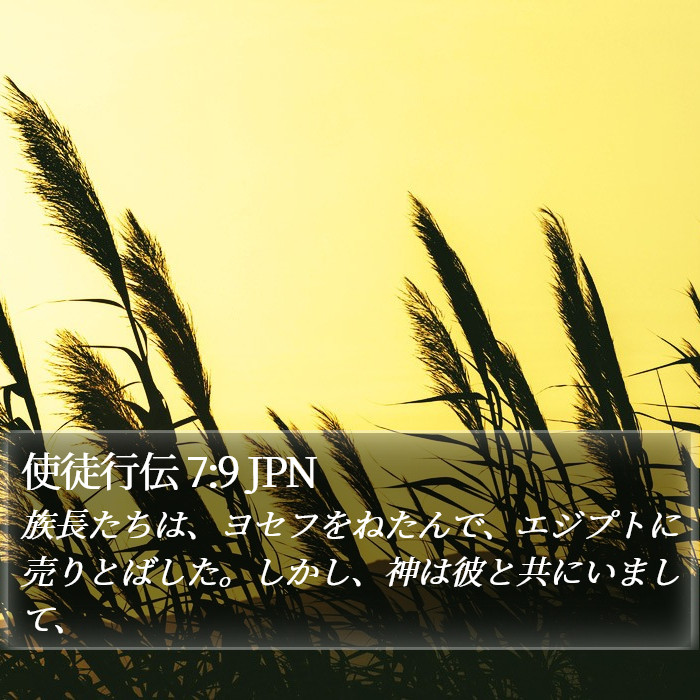 使徒行伝 7:9 JPN Bible Study