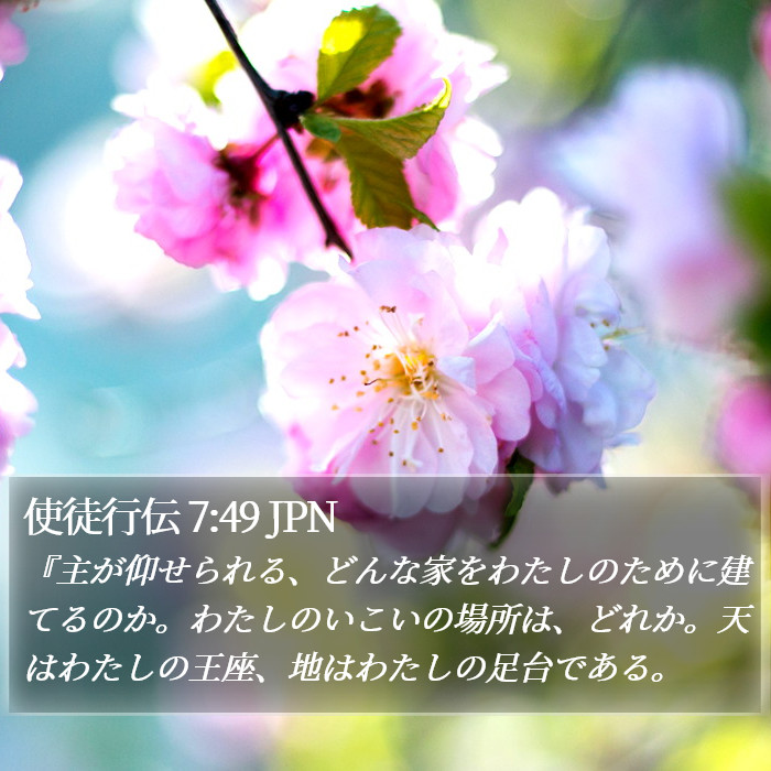 使徒行伝 7:49 JPN Bible Study