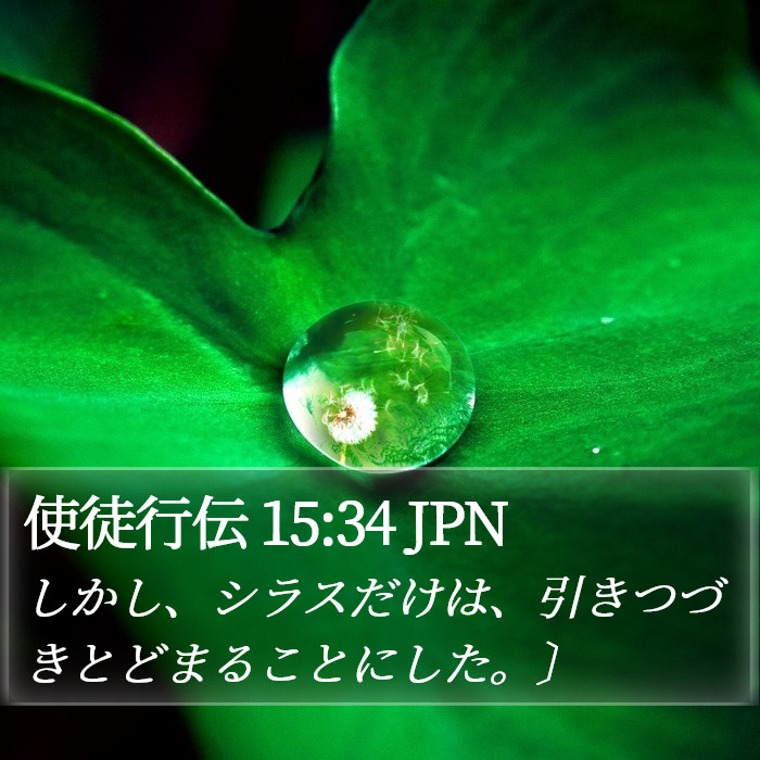 使徒行伝 15:34 JPN Bible Study