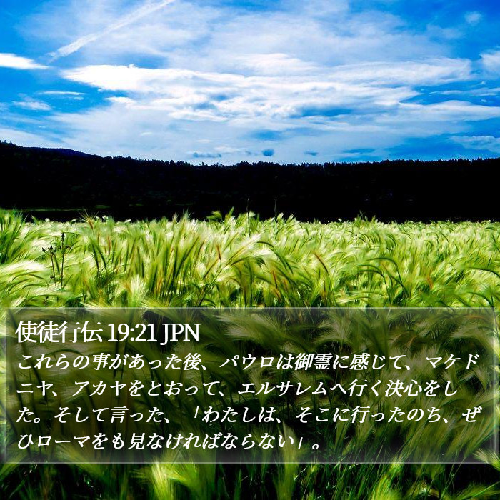 使徒行伝 19:21 JPN Bible Study