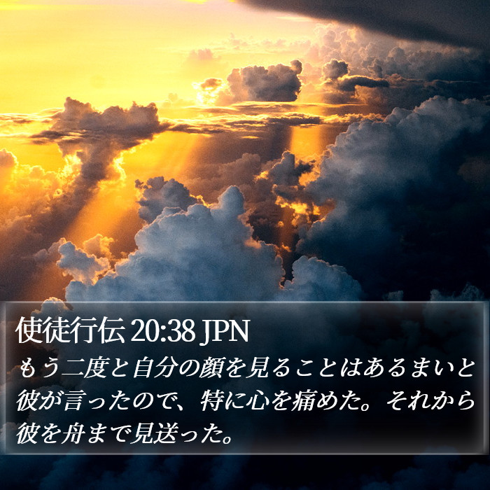 使徒行伝 20:38 JPN Bible Study