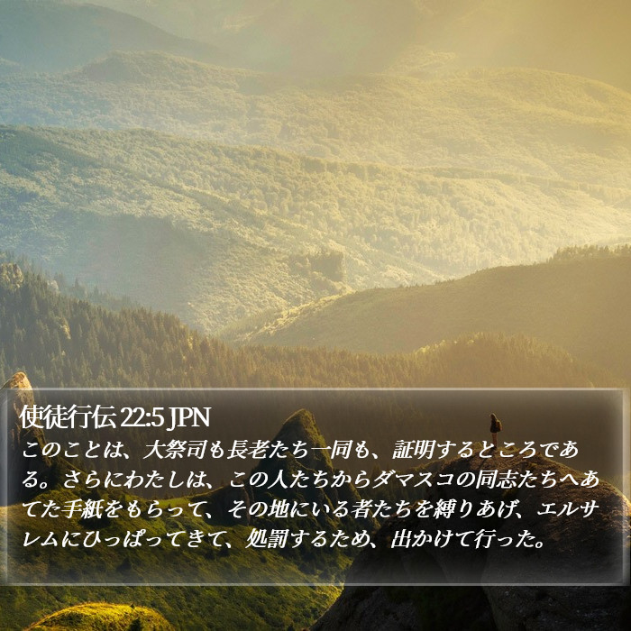 使徒行伝 22:5 JPN Bible Study