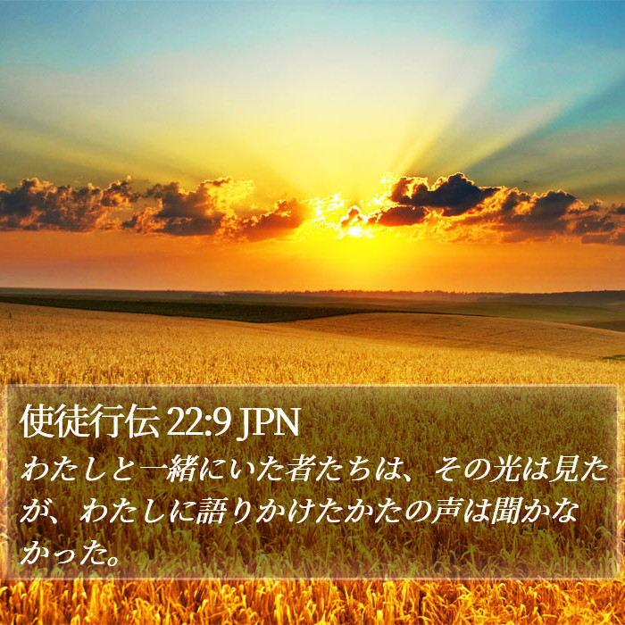 使徒行伝 22:9 JPN Bible Study