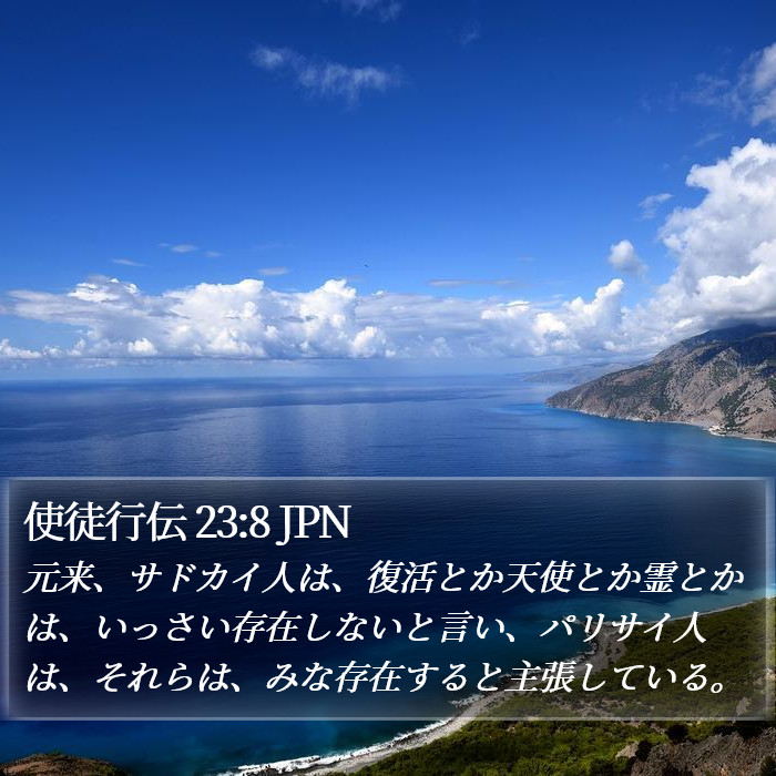 使徒行伝 23:8 JPN Bible Study
