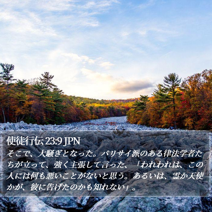 使徒行伝 23:9 JPN Bible Study
