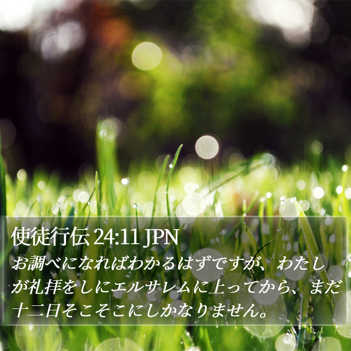 使徒行伝 24:11 JPN Bible Study