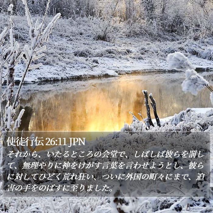使徒行伝 26:11 JPN Bible Study