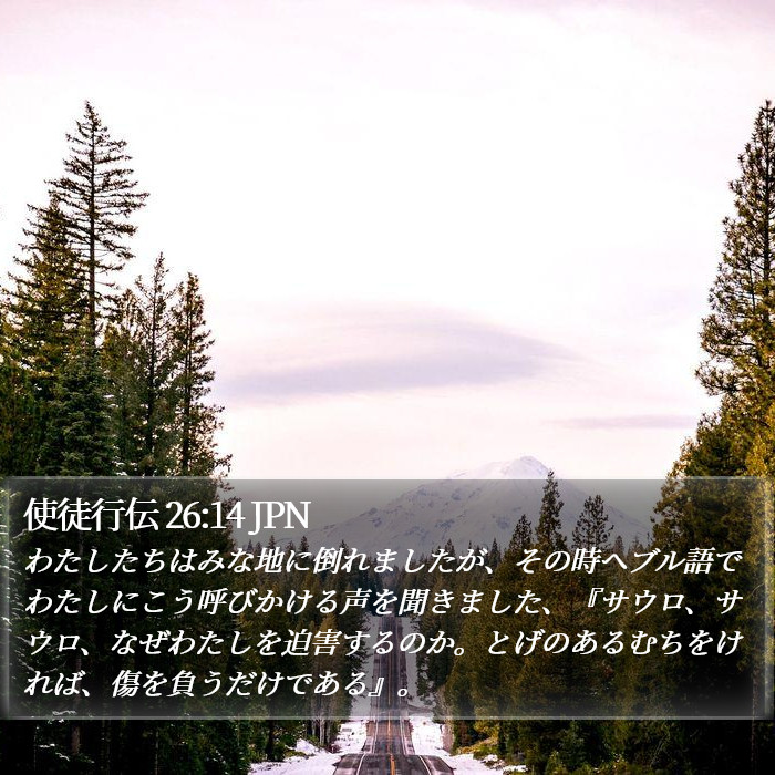 使徒行伝 26:14 JPN Bible Study