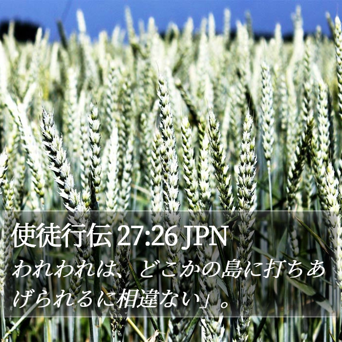 使徒行伝 27:26 JPN Bible Study