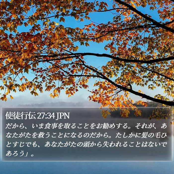 使徒行伝 27:34 JPN Bible Study