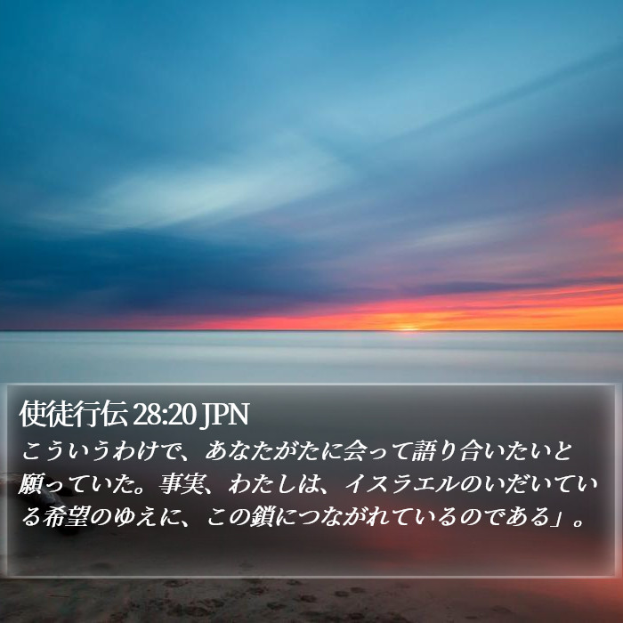 使徒行伝 28:20 JPN Bible Study