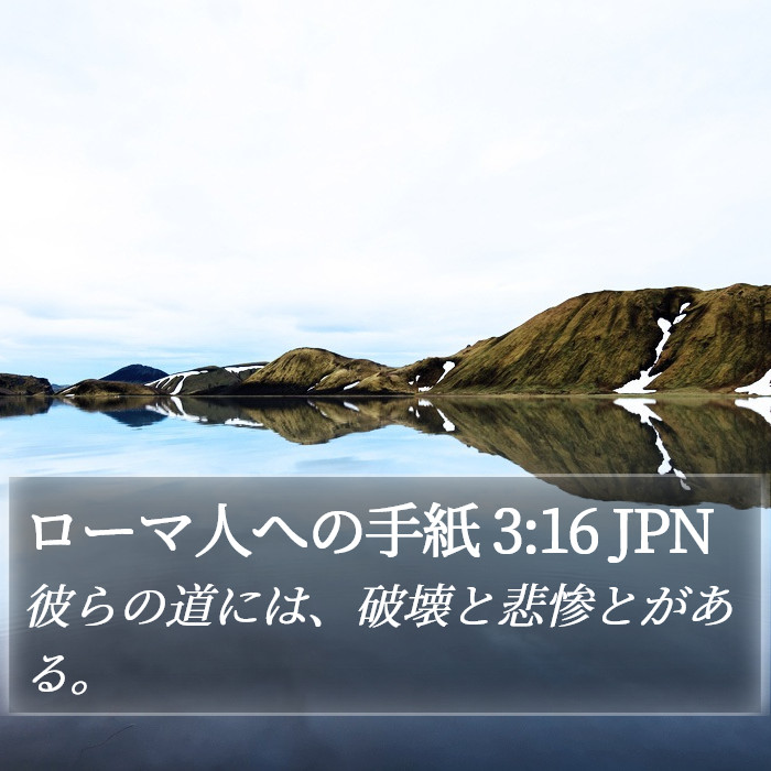 ローマ人への手紙 3:16 JPN Bible Study