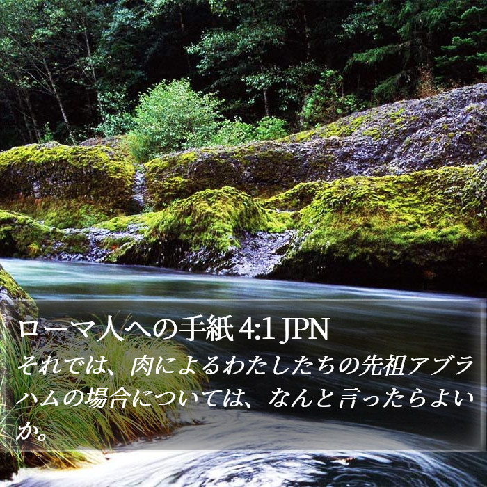 ローマ人への手紙 4:1 JPN Bible Study