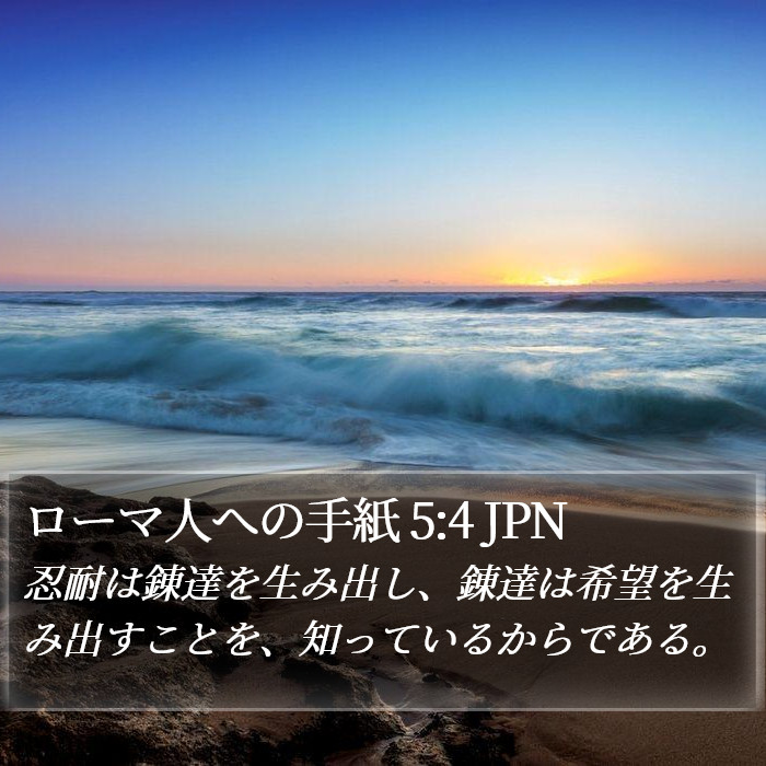 ローマ人への手紙 5:4 JPN Bible Study