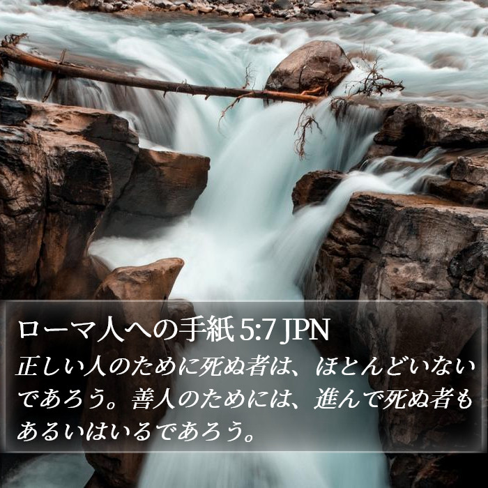 ローマ人への手紙 5:7 JPN Bible Study